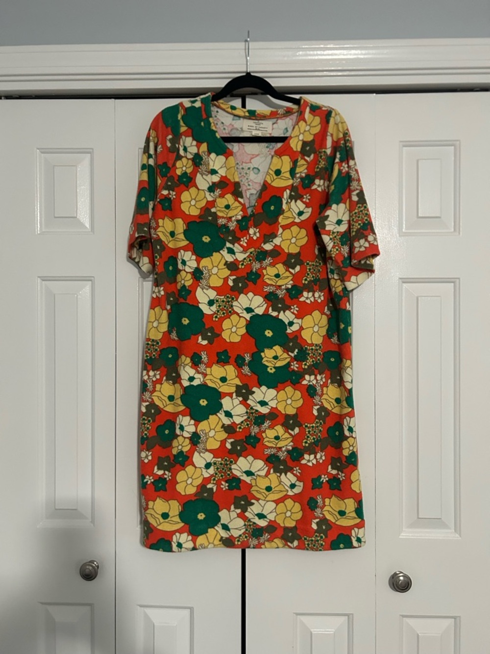 Trovata Bold Floral Dress in Orange, Green & Yellow